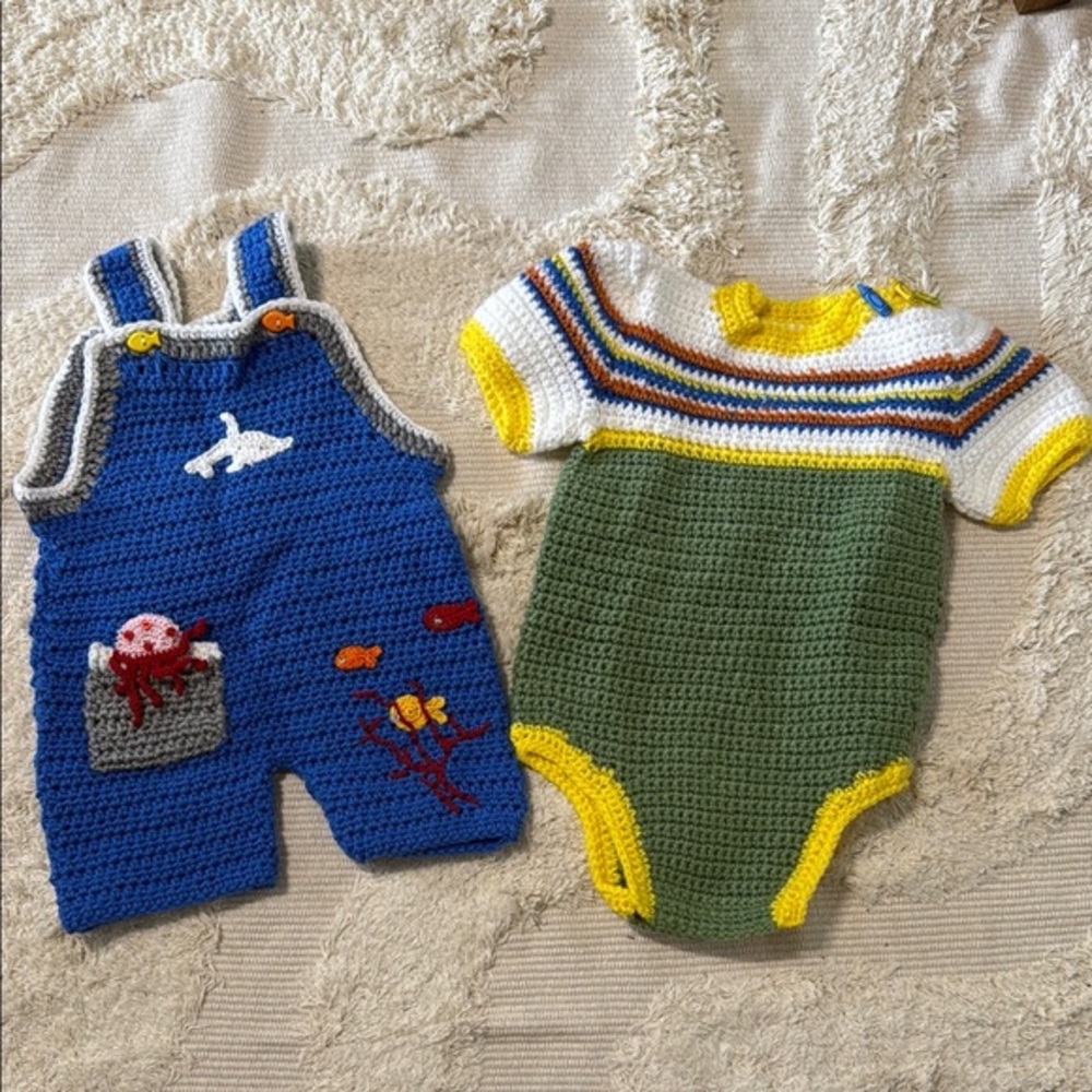 Handmade Crochet Baby Outfit